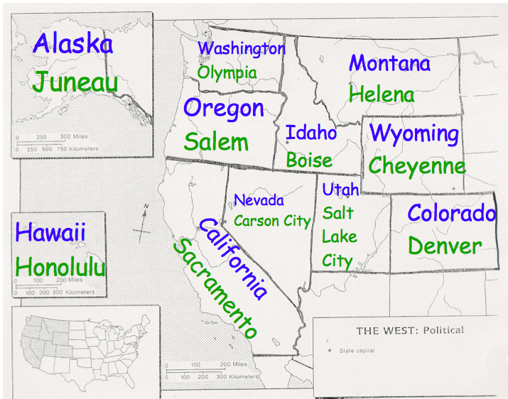 West States and Capitals